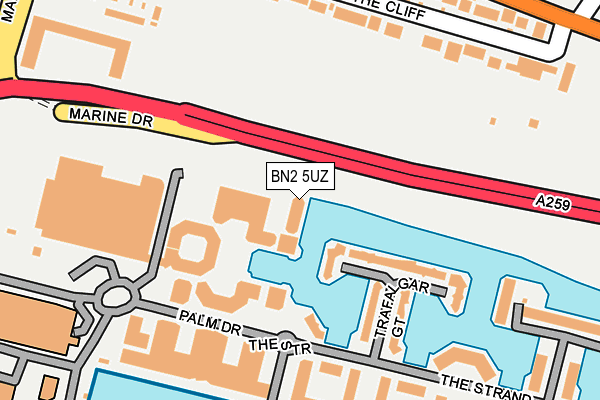 BN2 5UZ map - OS OpenMap – Local (Ordnance Survey)