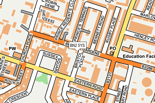BN2 5YS map - OS OpenMap – Local (Ordnance Survey)