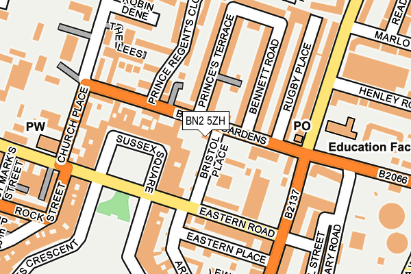 BN2 5ZH map - OS OpenMap – Local (Ordnance Survey)