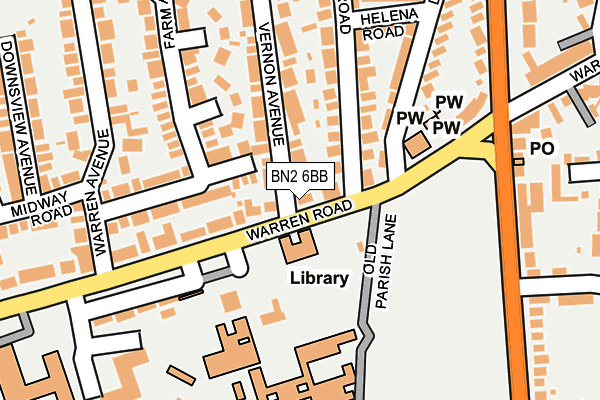 BN2 6BB map - OS OpenMap – Local (Ordnance Survey)