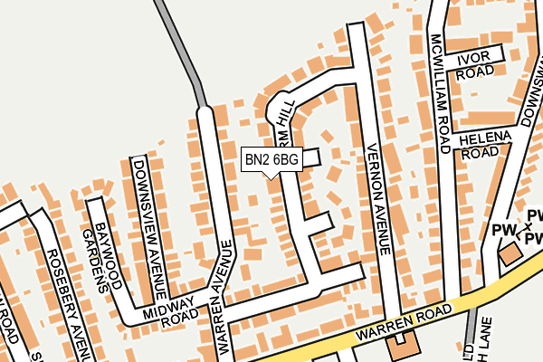 BN2 6BG map - OS OpenMap – Local (Ordnance Survey)