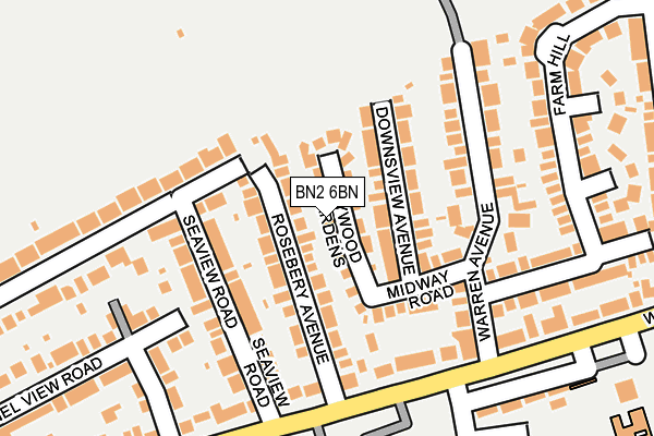 BN2 6BN map - OS OpenMap – Local (Ordnance Survey)