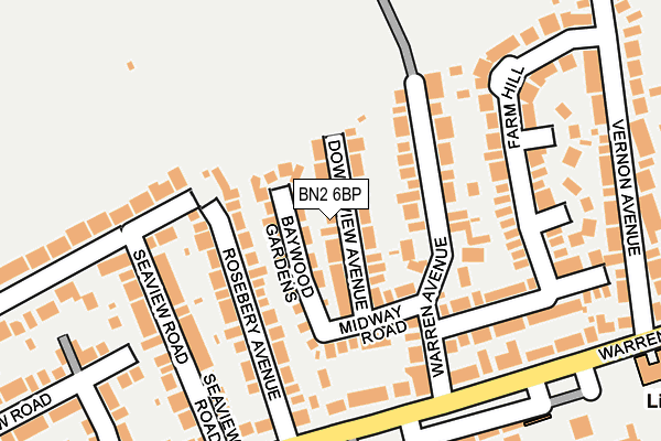 BN2 6BP map - OS OpenMap – Local (Ordnance Survey)