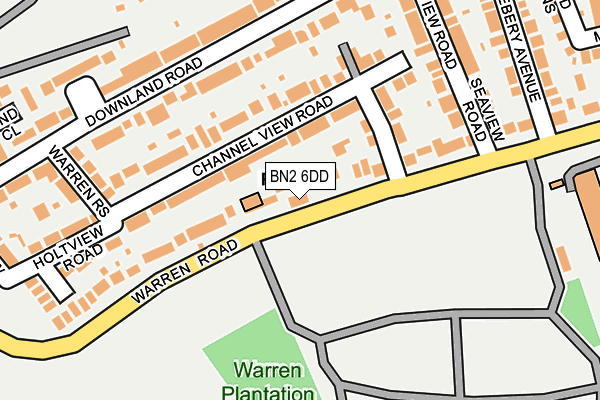 BN2 6DD map - OS OpenMap – Local (Ordnance Survey)