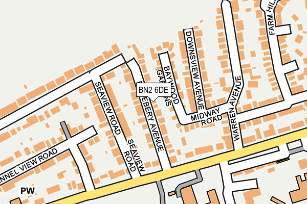 BN2 6DE map - OS OpenMap – Local (Ordnance Survey)