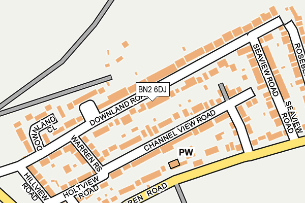 BN2 6DJ map - OS OpenMap – Local (Ordnance Survey)