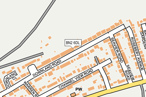 BN2 6DL map - OS OpenMap – Local (Ordnance Survey)