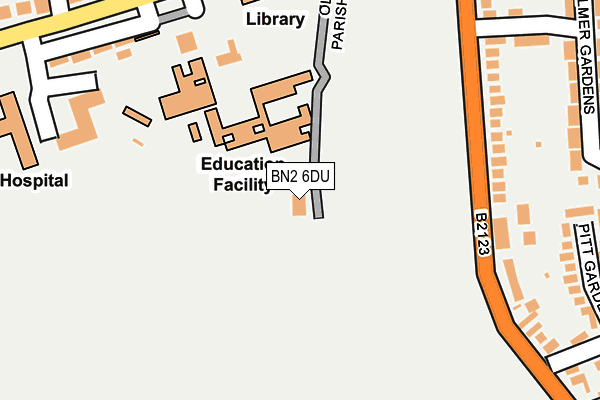 BN2 6DU map - OS OpenMap – Local (Ordnance Survey)
