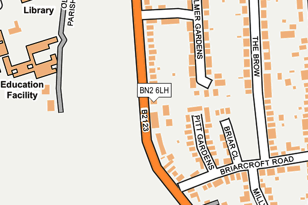 BN2 6LH map - OS OpenMap – Local (Ordnance Survey)