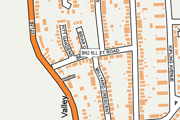 BN2 6LL map - OS OpenMap – Local (Ordnance Survey)