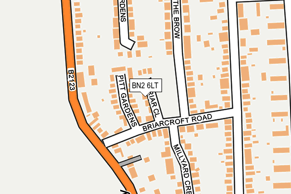 BN2 6LT map - OS OpenMap – Local (Ordnance Survey)