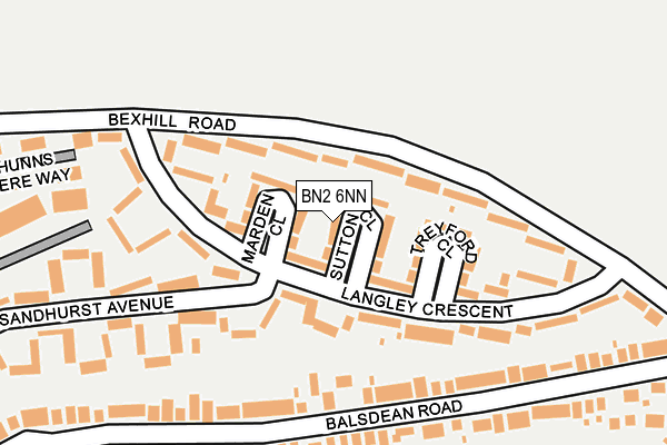 BN2 6NN map - OS OpenMap – Local (Ordnance Survey)