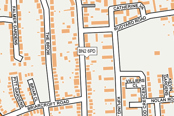 BN2 6PD map - OS OpenMap – Local (Ordnance Survey)