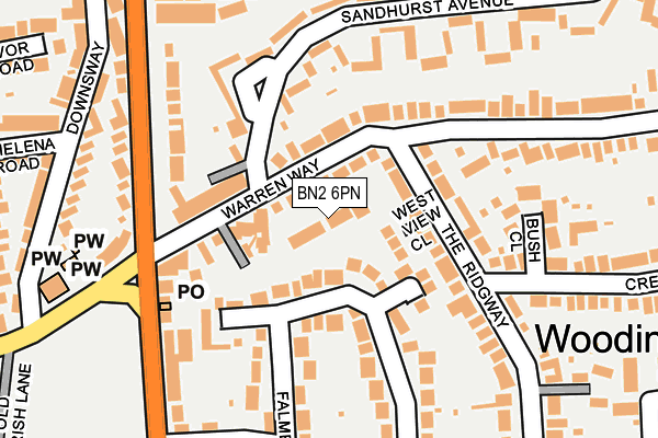 BN2 6PN map - OS OpenMap – Local (Ordnance Survey)