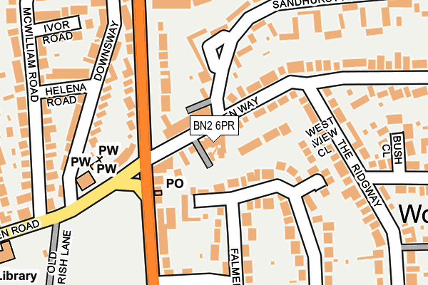 BN2 6PR map - OS OpenMap – Local (Ordnance Survey)