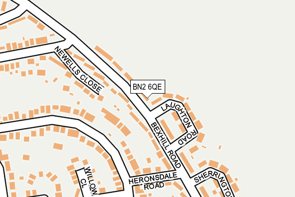 BN2 6QE map - OS OpenMap – Local (Ordnance Survey)