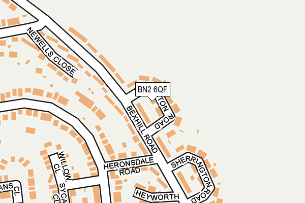 BN2 6QF map - OS OpenMap – Local (Ordnance Survey)