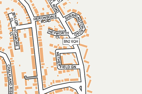 BN2 6QH map - OS OpenMap – Local (Ordnance Survey)