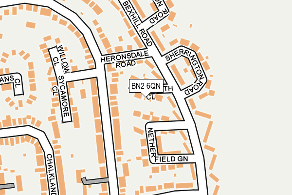 BN2 6QN map - OS OpenMap – Local (Ordnance Survey)