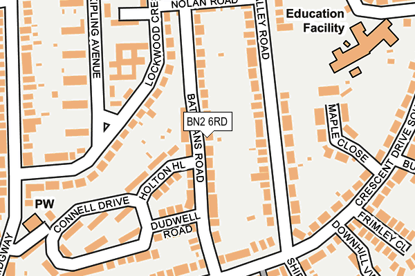 BN2 6RD map - OS OpenMap – Local (Ordnance Survey)