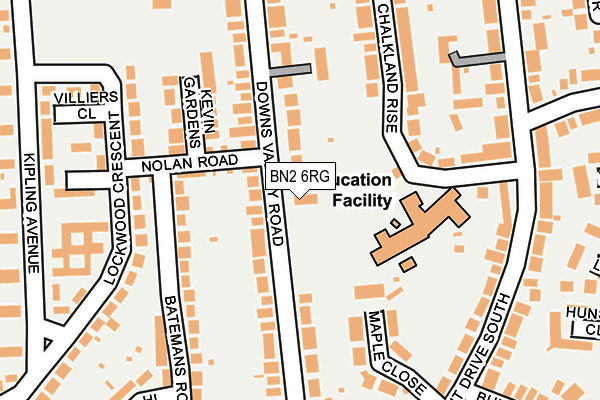 BN2 6RG map - OS OpenMap – Local (Ordnance Survey)