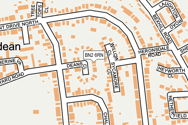 BN2 6RN map - OS OpenMap – Local (Ordnance Survey)