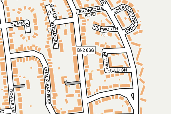 BN2 6SG map - OS OpenMap – Local (Ordnance Survey)