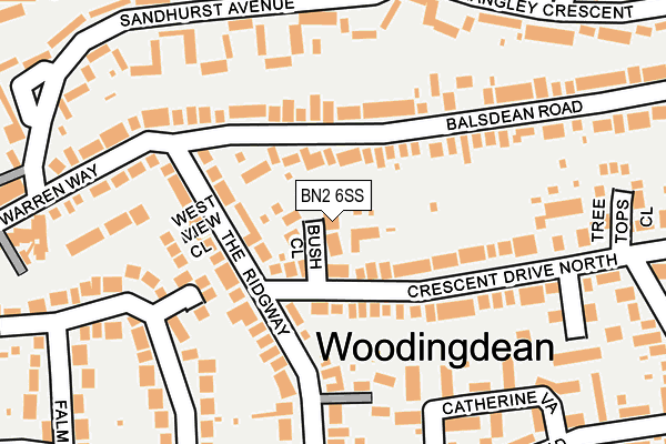 BN2 6SS map - OS OpenMap – Local (Ordnance Survey)