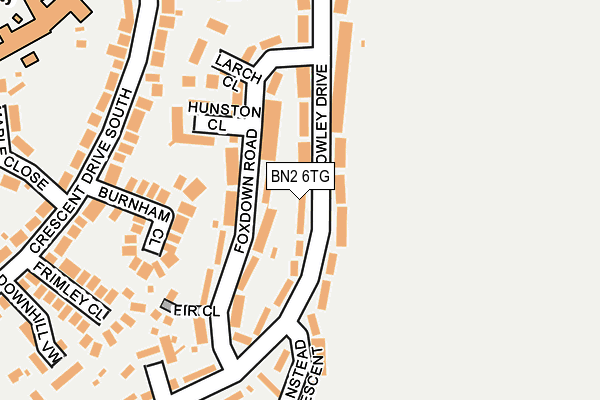 BN2 6TG map - OS OpenMap – Local (Ordnance Survey)