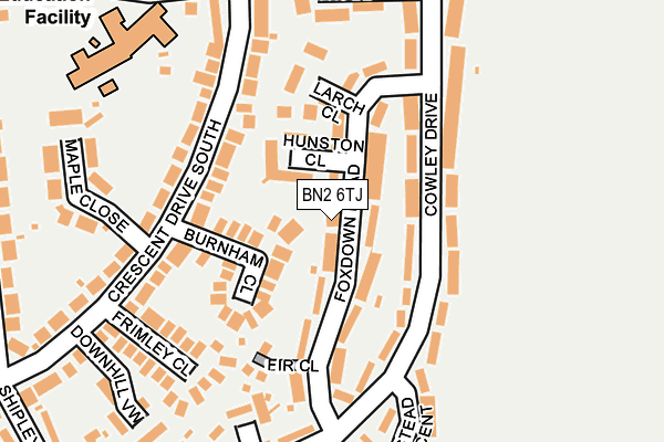 BN2 6TJ map - OS OpenMap – Local (Ordnance Survey)
