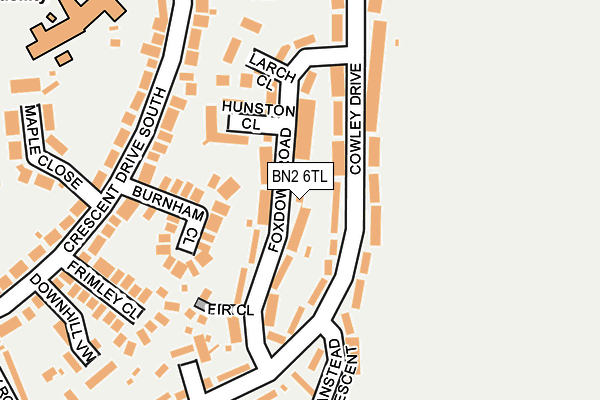 BN2 6TL map - OS OpenMap – Local (Ordnance Survey)
