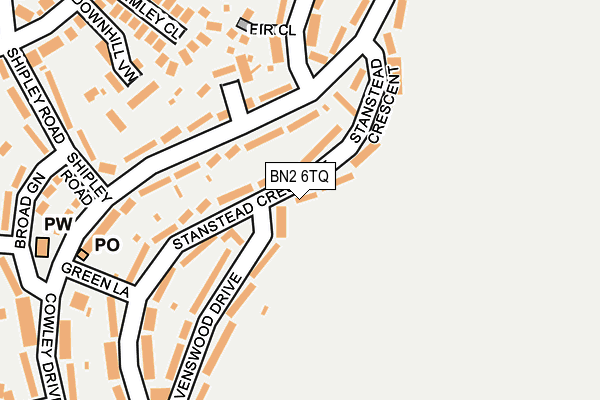 BN2 6TQ map - OS OpenMap – Local (Ordnance Survey)
