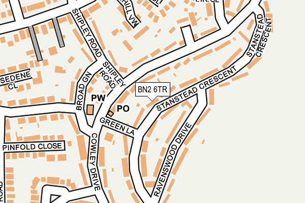 BN2 6TR map - OS OpenMap – Local (Ordnance Survey)