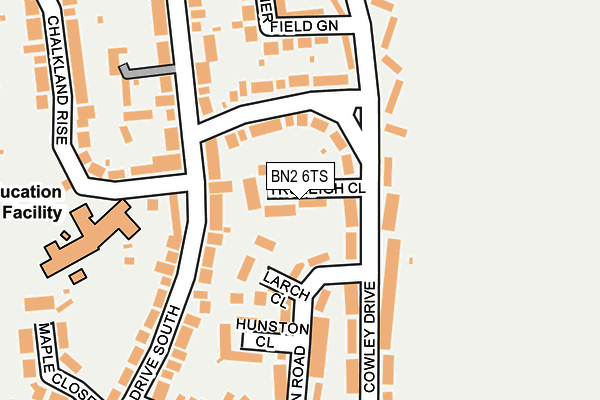BN2 6TS map - OS OpenMap – Local (Ordnance Survey)