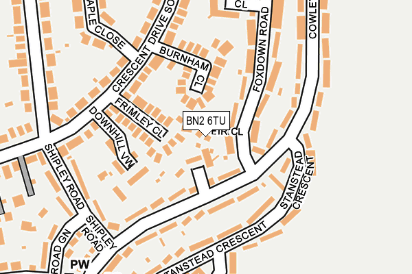 BN2 6TU map - OS OpenMap – Local (Ordnance Survey)