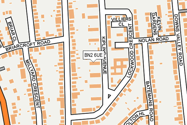 BN2 6UE map - OS OpenMap – Local (Ordnance Survey)