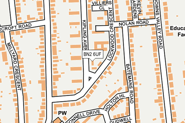 BN2 6UF map - OS OpenMap – Local (Ordnance Survey)