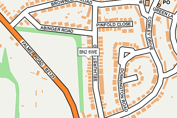 BN2 6WE map - OS OpenMap – Local (Ordnance Survey)