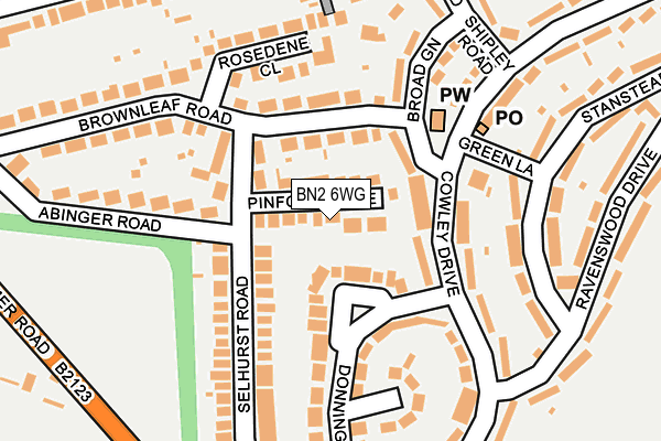 BN2 6WG map - OS OpenMap – Local (Ordnance Survey)