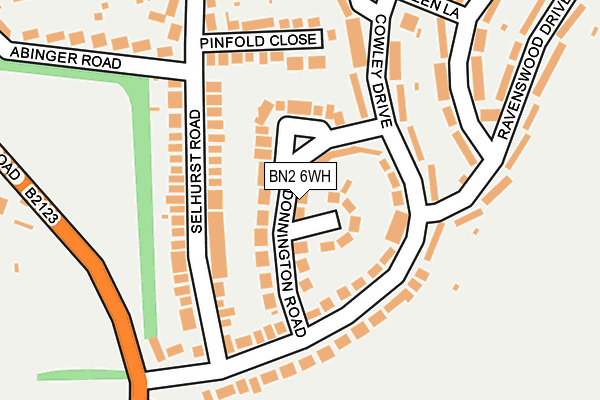 BN2 6WH map - OS OpenMap – Local (Ordnance Survey)