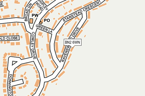 BN2 6WN map - OS OpenMap – Local (Ordnance Survey)