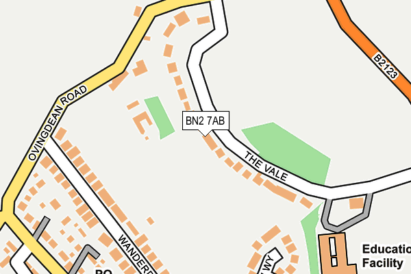 BN2 7AB map - OS OpenMap – Local (Ordnance Survey)