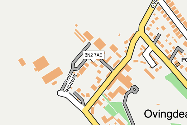 BN2 7AE map - OS OpenMap – Local (Ordnance Survey)