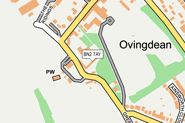 BN2 7AY map - OS OpenMap – Local (Ordnance Survey)