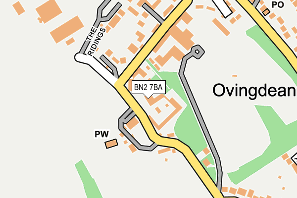 BN2 7BA map - OS OpenMap – Local (Ordnance Survey)