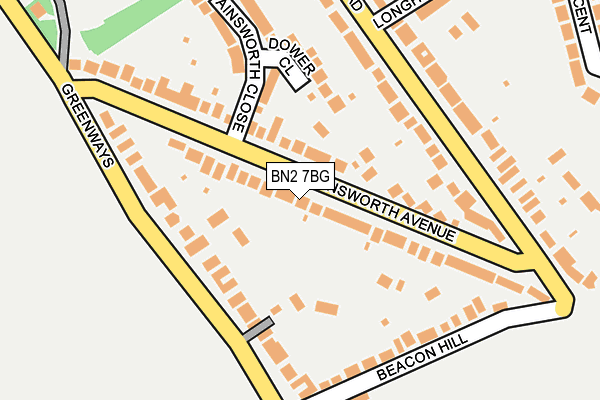 BN2 7BG map - OS OpenMap – Local (Ordnance Survey)