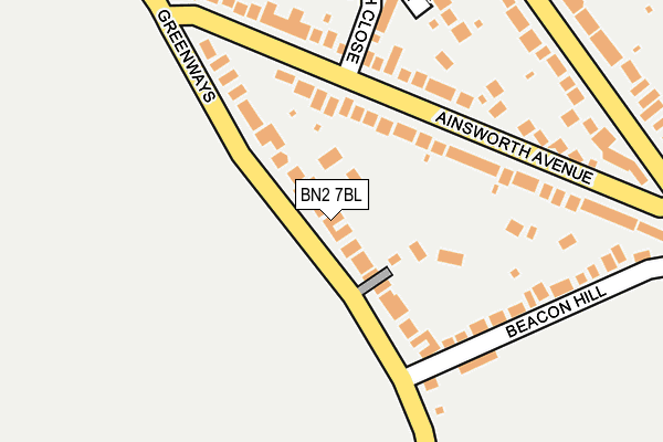 BN2 7BL map - OS OpenMap – Local (Ordnance Survey)