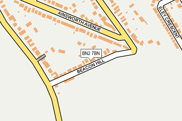 BN2 7BN map - OS OpenMap – Local (Ordnance Survey)