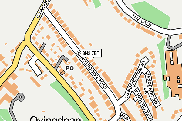BN2 7BT map - OS OpenMap – Local (Ordnance Survey)