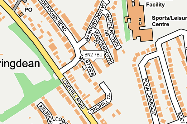 BN2 7BU map - OS OpenMap – Local (Ordnance Survey)